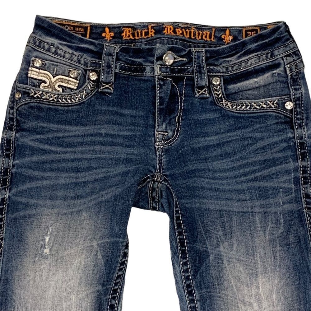 Nwot Rock Revival Karla Straight Jeans 26 — image 3 of 8